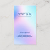 グリッターブルー写真モダン女優シンガーモデル 名刺 (裏面)