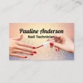 グリッターブレンドの背景 | マニキュア爪、 ネイルポーランド ロイヤリティカード (正面)