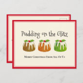 グリッタープリンのクリスマスカード シーズンポストカード (正面/裏面)