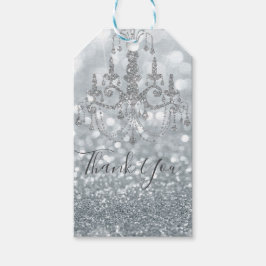 グリッタープリンセスシルバースパークルグラマー ギフトタグ