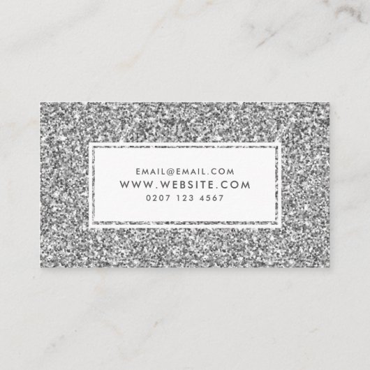 グリッタープリントかわいらしフェミニン名刺 名刺 (裏面)