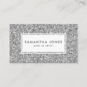 グリッタープリントかわいらしフェミニン名刺 名刺 (正面)