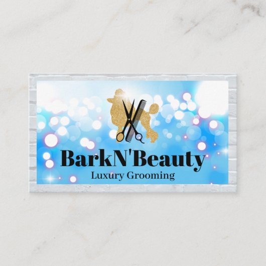 グリッタープードル |グルーミングツール |グロー 名刺 (正面)