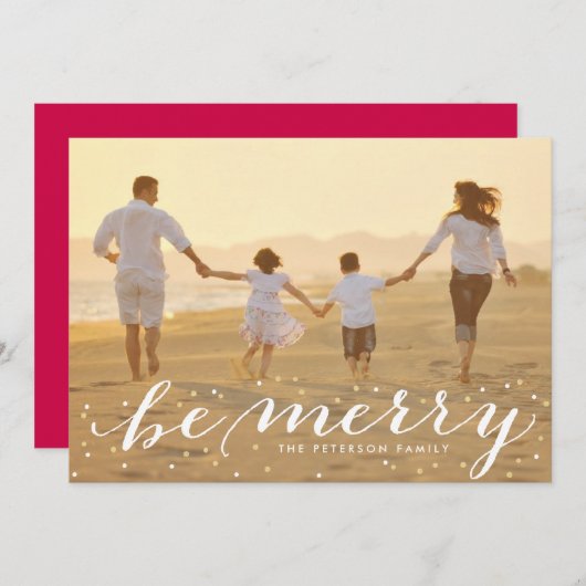 グリッターベメリーホリディフォトカード シーズンカード (正面/裏面)