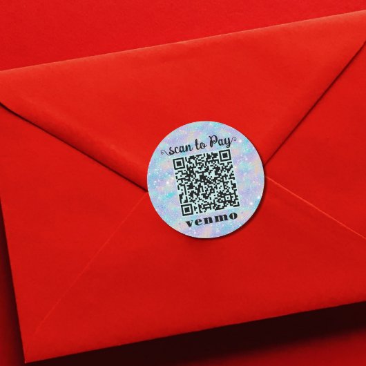 グリッターベンモQRコードラウンドステッカー ラウンドシール