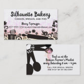 グリッターベーキングフェイクのパン焼き菓子職人用具 名刺 (正面/裏面)