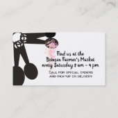 グリッターベーキングフェイクのパン焼き菓子職人用具 名刺 (裏面)