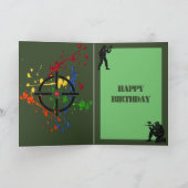 グリッターペイントボールテーマ名&エイジ誕生日 カード (内部)