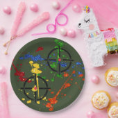 グリッターペイントボールパーティーターゲット紙プレート ペーパープレート (パーティー)