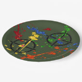 グリッターペイントボールパーティーターゲット紙プレート ペーパープレート (アングル)