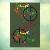 グリッターペイントボールパーティーターゲット ウィンドウサイン (シート3)