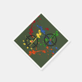 グリッターペイントボールパーティーターゲット スタンダードカクテルナプキン (角)