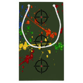 グリッターペイントボールパーティーターゲット スモールペーパーバッグ (裏面)