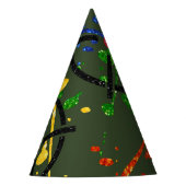 グリッターペイントボールパーティーターゲット パーティーハット (正面)