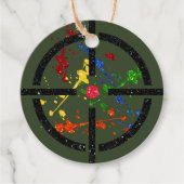 グリッターペイントボールパーティーターゲット フェイバータグ (正面)