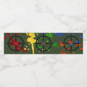 グリッターペイントボールパーティーターゲット ペットボトルラベル (シングルラベル)