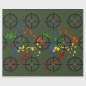 グリッターペイントボールパーティーターゲット ラッピングペーパー (フラット)