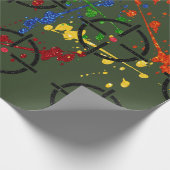 グリッターペイントボールパーティーターゲット ラッピングペーパー (角)