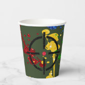 グリッターペイントボールパーティーターゲット 紙コップ (正面)