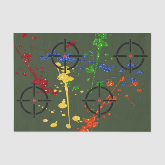 グリッターペイントボールパーティーターゲット 薄葉紙 (正面)