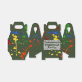 グリッターペイントボールパーティー名前をカスタムする フェイバーボックス (折り畳みなし)