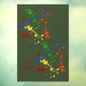 グリッターペイントボール絵を描パーティー(ばちゃばちゃ)跳ねる ウィンドウサイン (シート3)