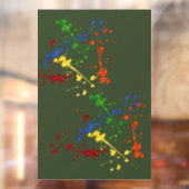 グリッターペイントボール絵を描パーティー(ばちゃばちゃ)跳ねる ウィンドウサイン (シート2)