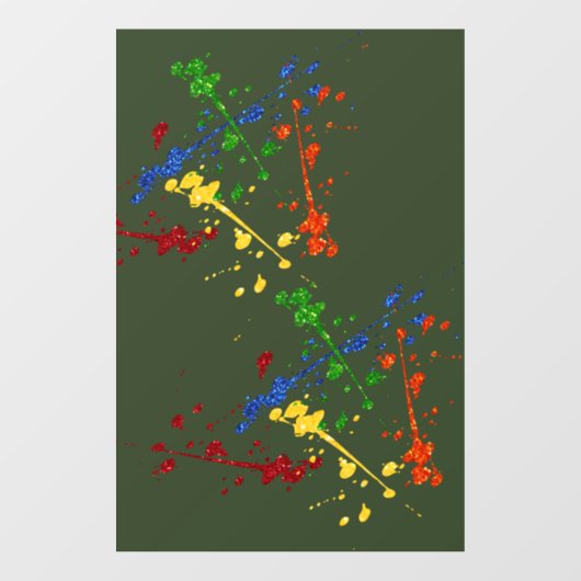 グリッターペイントボール絵を描パーティー(ばちゃばちゃ)跳ねる ウィンドウサイン (シート)