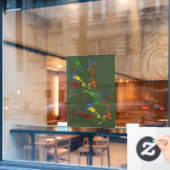 グリッターペイントボール絵を描パーティー(ばちゃばちゃ)跳ねる ウィンドウサイン (カフェ窓)