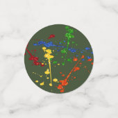 グリッターペイントボール絵を描パーティー（ばちゃばちゃ）跳ねる コンフェッティ (スモール正面)