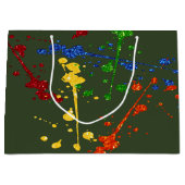 グリッターペイントボール絵を描パーティー（ばちゃばちゃ）跳ねる ラージペーパーバッグ (正面)