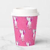 グリッターペスルピンクユニコーン 紙コップ (裏面)