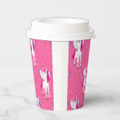 グリッターペスルピンクユニコーン 紙コップ (右)