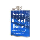 グリッターホイフェイクル紙吹雪ルックメイド・オブ・オーナー（花嫁付き添い人） フラスク (左)