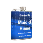 グリッターホイフェイクル紙吹雪ルックメイド・オブ・オーナー（花嫁付き添い人） フラスク (右)