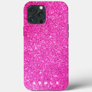 グリッターホットピンクのきらめき iPhone 13 PRO MAXケース