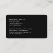 グリッターホットピンクゼブラプリント 名刺 (裏面)