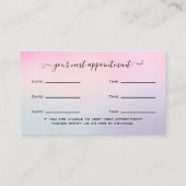 グリッターホログラフアイラッシュエクステンションアポイントメント 名刺 (裏面)