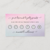 グリッターホログラフィックまつげ延長ロイヤリティ 名刺 (裏面)