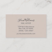 グリッターホログラフィックスパークルミニマリストスクリプト 名刺 (裏面)