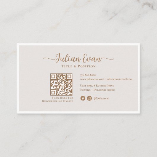 グリッターホログラフィックビューティシアンメイクアップ ロイヤリティカード (裏面)