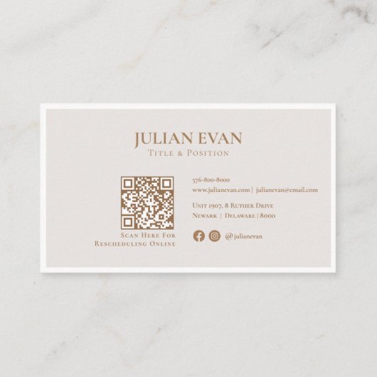 グリッターホログラフィックビューティシアンメイクアップ 予約カード (裏面)