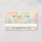 グリッターホログラフィックビューティシアンメイクアップ 予約カード (正面)