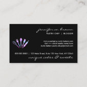 グリッターホログラフィックベーカリーパティシエ 名刺 (裏面)