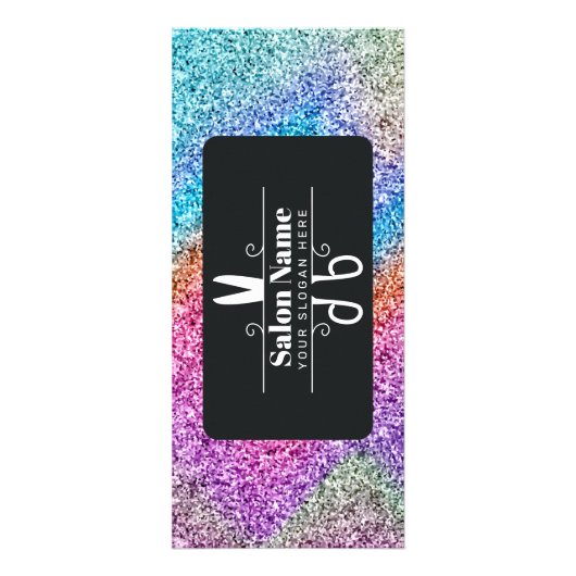 グリッターホログラフィック美容師サロン価格表 ラックカード (裏面)