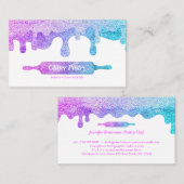 グリッターホログラム料理ベーカリーペストリーロゴ 名刺 (正面/裏面)