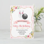 グリッターボーリングパーティの招待状 招待状 (スタンド正面)