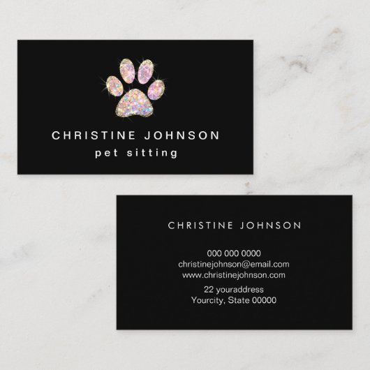 グリッターポープリントロゴ 名刺 (正面/裏面)