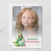 グリッターマジカルマーメイド6th誕生日写真 招待状 (正面)