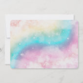 グリッターマジカルユニコーン誕生日写真 招待状 (裏面)